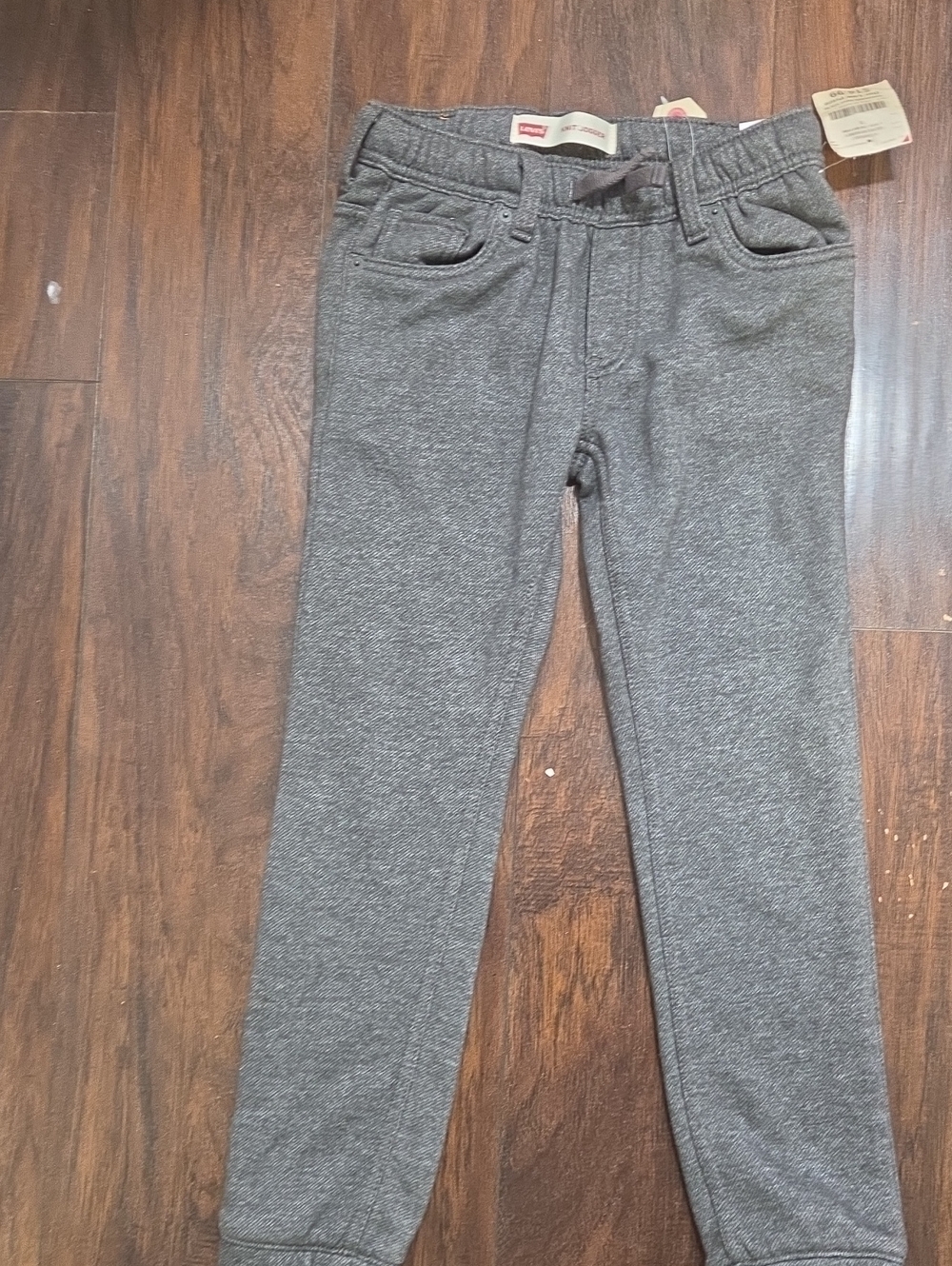 Levi's Heather Gray Kids Jogger Sweatpants, Size S (8-10 years).